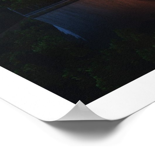 木の葉の寺(夜) ポスター (角)