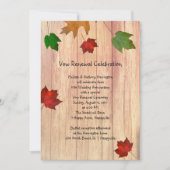 木の葉の落ちる季節の誓いの更新 招待状 (正面)