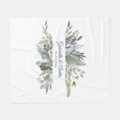 木の葉の贈結婚り物 フリースブランケット (正面(横))