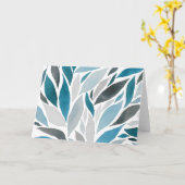 木の葉 カード (黄色い花)