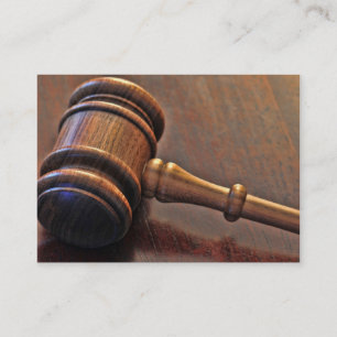 木の裁判官の槌の名刺 名刺