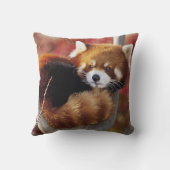 木の装飾用クッションのレッサーパンダ クッション (裏面)