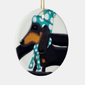 木の装飾 セラミックオーナメント (右)