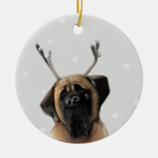 木の装飾 セラミックオーナメント (正面)