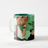 木の調整 ツートーンマグカップ (正面左)