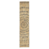 木の質のFutharkのより古い螺線形の芸術 ショートテーブルランナー (正面)