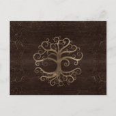 木の質感に生きる金ゴールドの木 シーズンポストカード (正面)