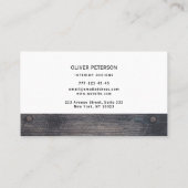 木の質感のある名刺。 名刺 (裏面)