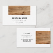 木の質感を持つユニバーサル名刺。 名刺 (正面/裏面)