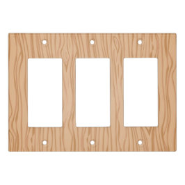 木の質感を持つ装飾トリプルロッカープレート