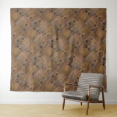 木の質自然な背景茶色の木 タペストリー (インサイチュ(横))