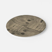 木の質自然な背景茶色の木 ペーパープレート (アングル)
