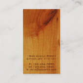 木の質-スタイルF 名刺 (裏面)