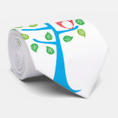 木の赤いフクロウ ネクタイ (ロール)