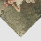 木の足に座る少女 薄葉紙 (詳細)