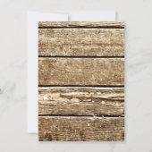 木の蹄鉄の結び付きの結婚式 招待状 (裏面)