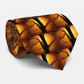 木の輝く間の秋の月 ネクタイ (ロール)