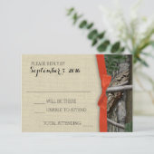 木の迷彩及びオレンジの弓の応答 出欠カード (スタンド正面)