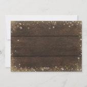 木の金ゴールド素朴スノーフレーククリスマスフォトコラージュ シーズンカード (裏面)