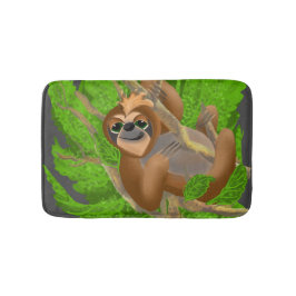 木の間抜けリラックス風呂のマットの中のナマケモノ バスマット