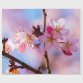 木の陰に桜の花の束 ラッピングペーパー (フラット)
