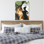 木の陰に隠れる キャンバスプリント (インサイチュ (寝室))