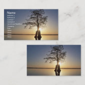 木の陰の夕日 名刺 (正面/裏面)