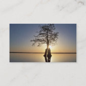 木の陰の夕日 名刺 (裏面)