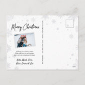 木の雪素朴片クリスマスフォトコラージュ シーズンポストカード (裏面)