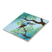 木の青い鳥 タイル (側面)