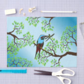 木の青い鳥 薄葉紙 (クラフト)