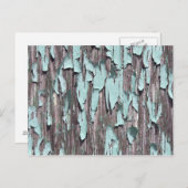 木の青絵を描皮 ポストカード (正面/裏面)