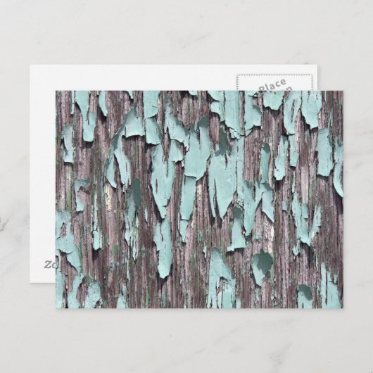 木の青絵を描皮 ポストカード (正面/裏面)