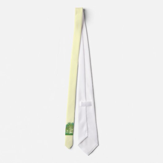 木の青 ネクタイ (裏面)