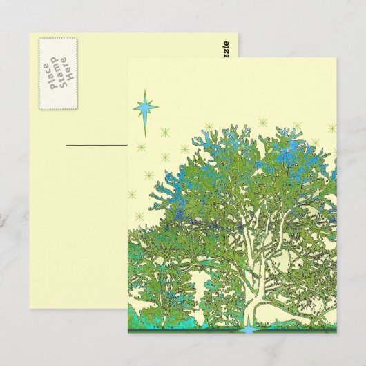 木の青 ポストカード (正面/裏面)