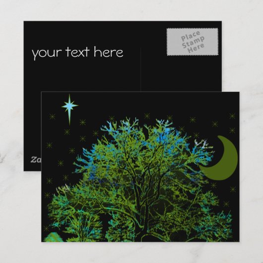 木の青 ポストカード (正面/裏面)
