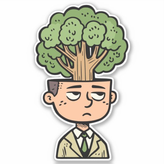 木の頭 シール (正面)