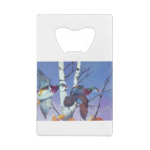 木の飛んでいる鴨 クレジットカード栓抜き (裏面)