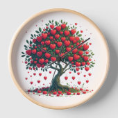 木の飾り付き壁時計 壁時計 (正面)