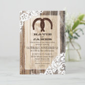 木の馬蹄 ラシアン リアル ウェディング 招待状 (スタンド正面)