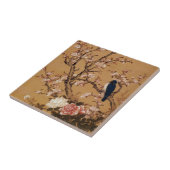 木の鳥のヴィンテージの古く日本のな絵画 タイル (側面)