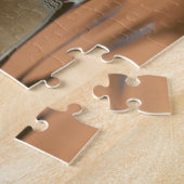 木の鴨が水中を泳ぐ ジグソーパズル (側面)