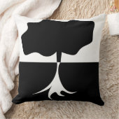 木の黒と白 クッション (ブランケット)