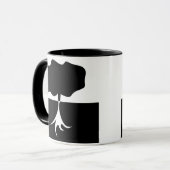 木の黒と白 マグカップ (正面左)