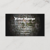 木の黒グランジの消えた文字の名刺 名刺 (裏面)