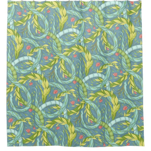 木の龍 シャワーカーテン (正面)