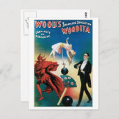 木の~のWooditaの手品師のヴィンテージの魔法の行為 ポストカード (正面/裏面)