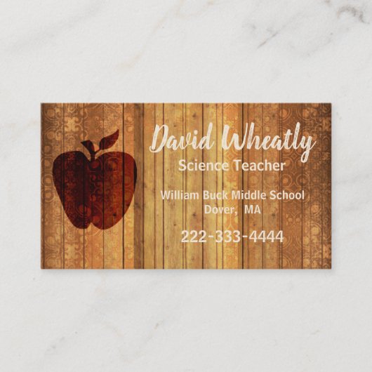木のAppleの先生の名刺 名刺 (正面)