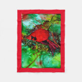 木のCardianl フリースブランケット (正面)