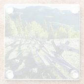 木のFenceline ガラスコースター (裏面)